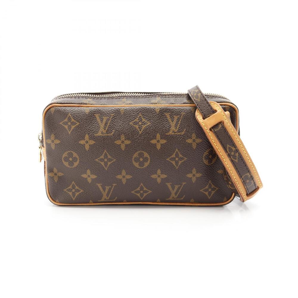 Louis Vuitton Marly Bandouliere Shoulder Bag Canvas Leather Monogram Brown